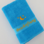 Preview: Handtuch mit Namen & Mond+Sterne Stickmotiv bestickt