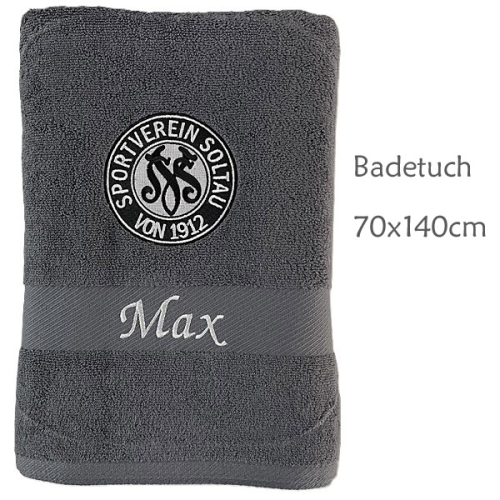 Badetuch 70x140cm mit Logobestickung, zwirnfrottier reine Baumwolle