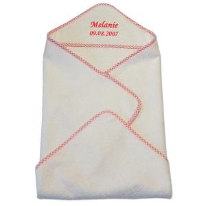geburt geschenk mädchen Babyhandtuch mit Namen bestickt