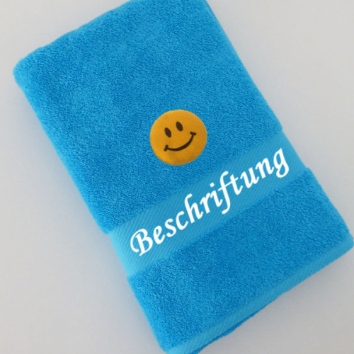 Preview: smiley auf Handtuch sticken