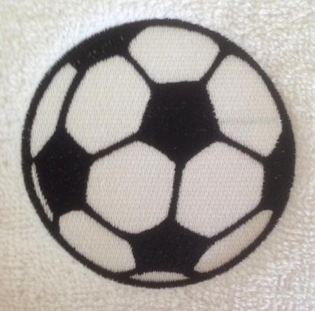 pinkeSterne ☆ Besticktes Handtuch Duschtuch FUßBALL mit Motiv Personalisiert Name Sport Ballsport Fussball