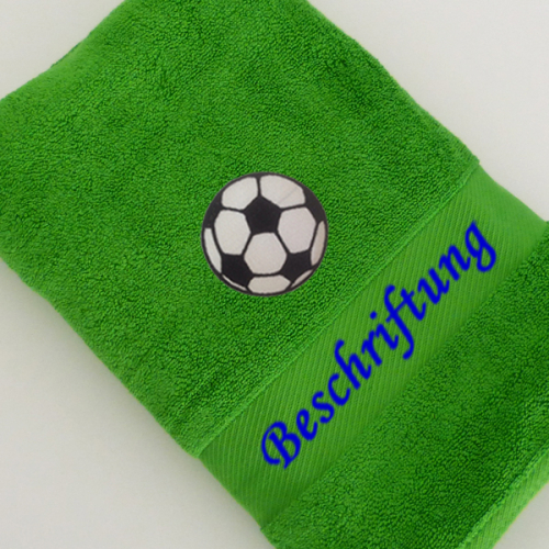 Fußballmotiv auf Handtuch bestickt 2
