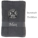 xxl Saunatuch 75x180cm mit Logobestickung, zwirnfrottier reine Baumwolle