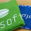 Handtuch mit einwebung mehrfarbig